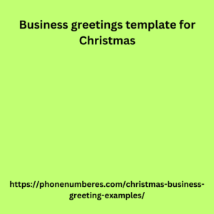 Business greetings template for Christmas