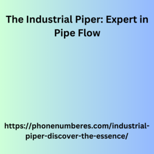 The Industrial Piper: Expert in Pipe Flow